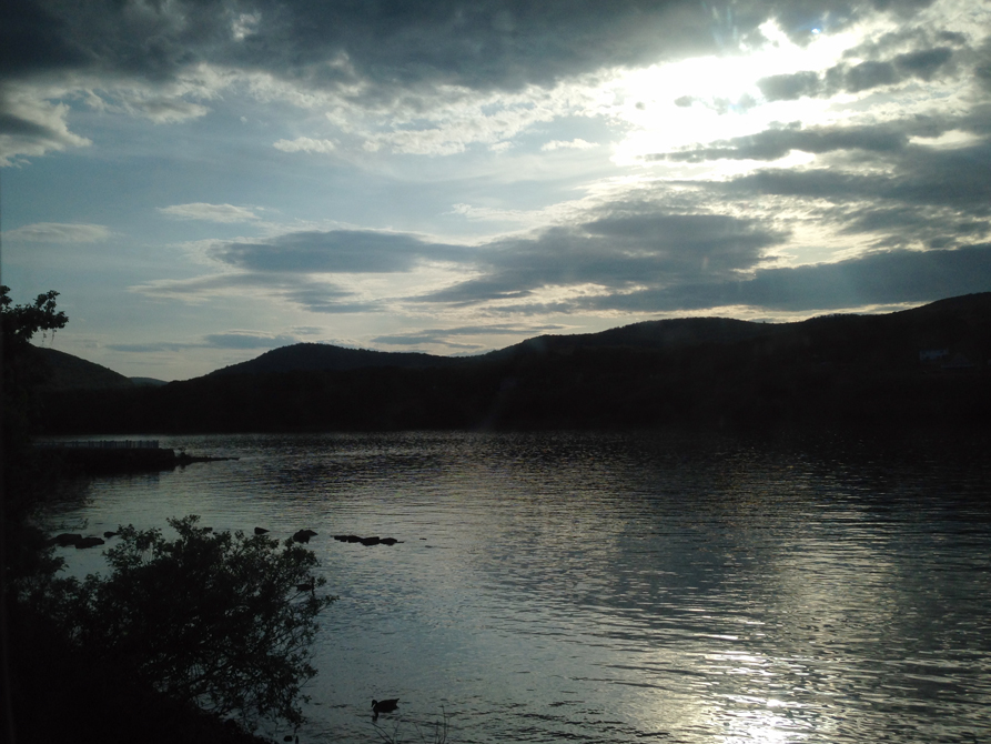 Hudson River at twilight