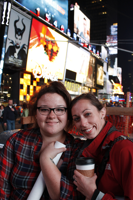 Students in Times Square