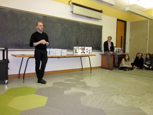 lsu interior design alumni michael talbot bid 2009, man in black clothing in classroom