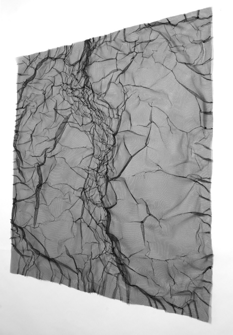 Crinkled netting piece by Loren Schwerd