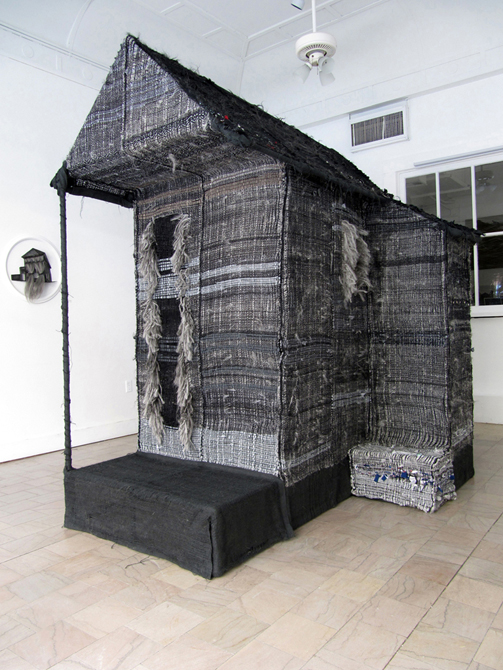 Sculpture resembling house, by Loren Schwerd