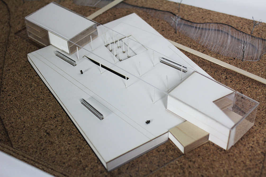 Model in white.LA 7003 Graduate Landscape Design: Water Studio