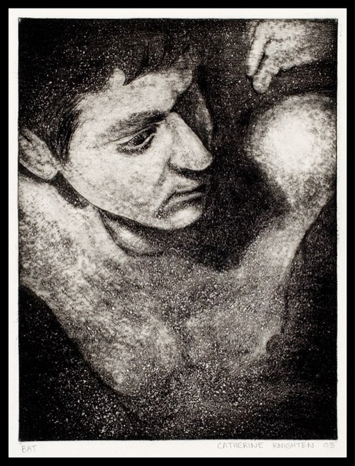 Male figure, LSU BFA Studio Art Printmaking