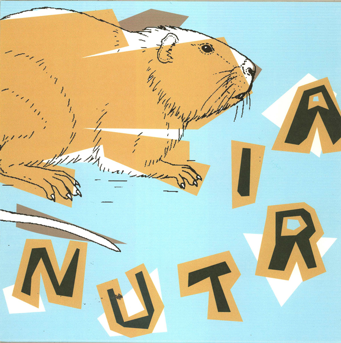 Beaver illustration, text: N U T R I A.LSU BFA Studio Art Graphic Design