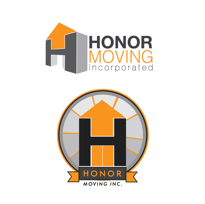 Honor Moving Incorporated logo design.LSU BFA Studio Art Graphic Design