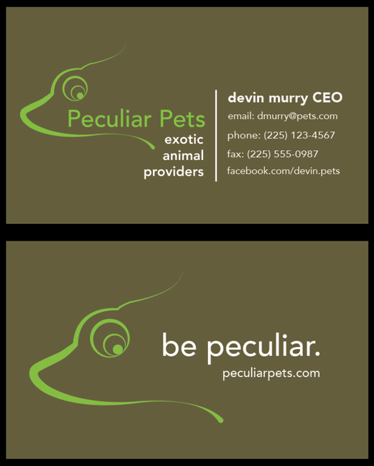 Business card design