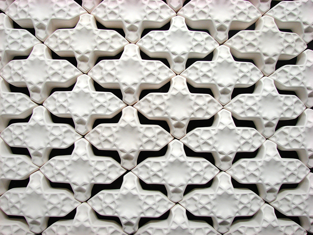 Repeating tile patterns, LSU BFA Studio Art Ceramics