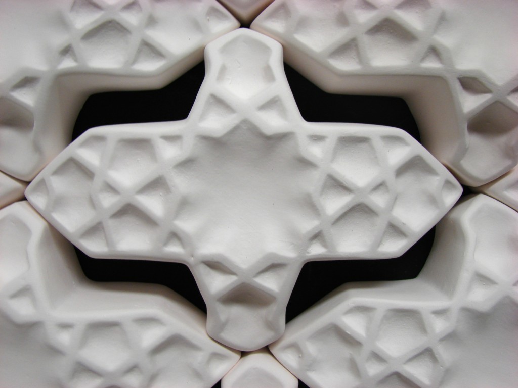 Geometric pattern clay, LSU BFA Studio Art Ceramics