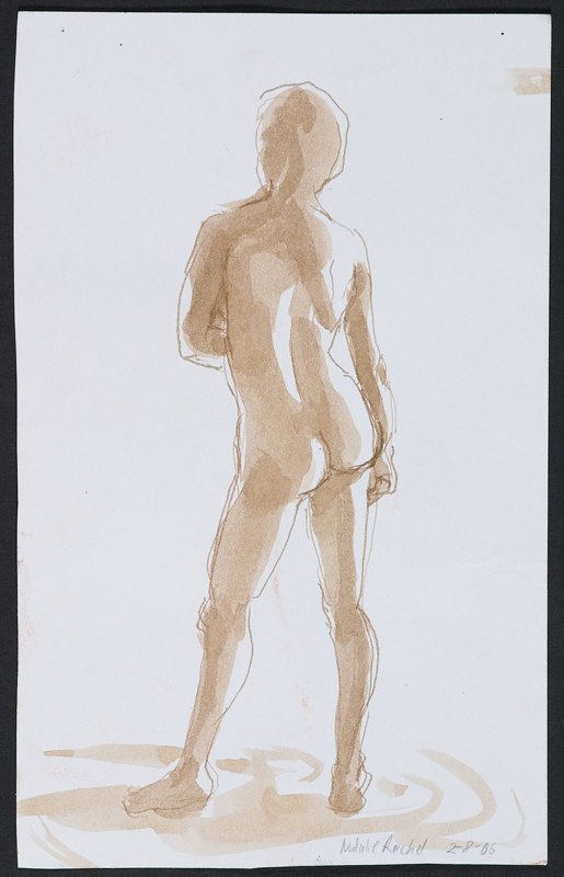 Painting of standing figure.LSU BFA Studio Art Painting Drawing