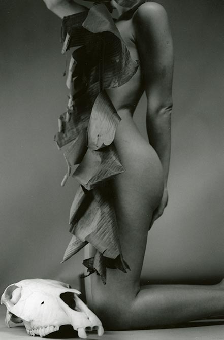 Female body obscured by plant material, lsu intermediate photography