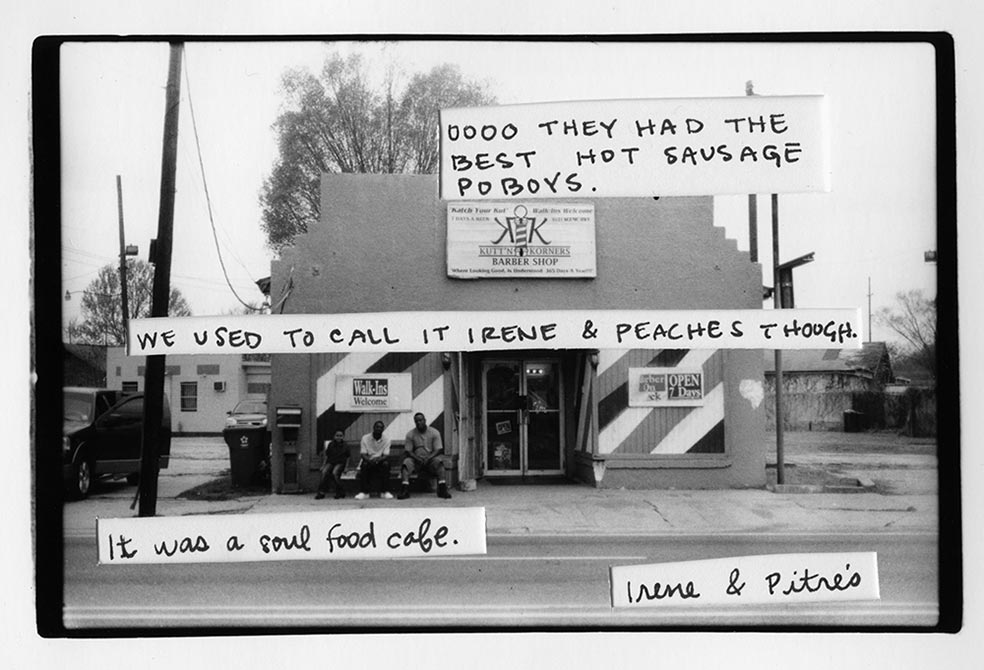 Notes on black and white photo of barber shop, lsu intermediate photography