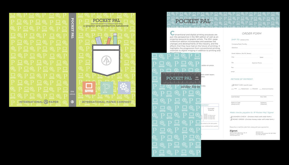 Pocket pal order form design.LSU BFA Studio Art Graphic Design