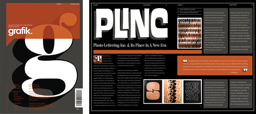 Magazine spread themed grafik,