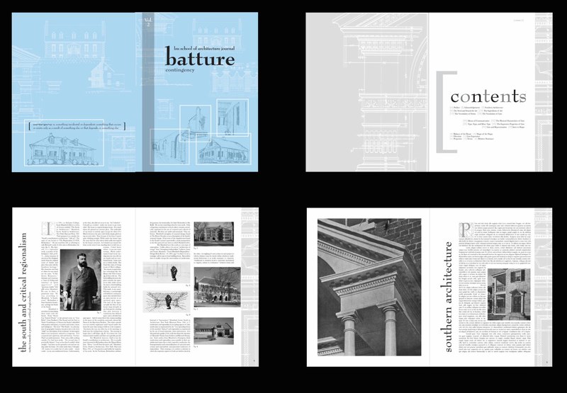 hth华体会体育app官网Architecture journal Batture design, LSU BFA Studio Art Graphic Design