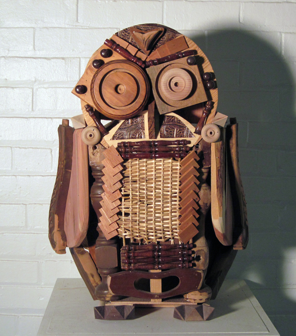 Wooden owl, LSU BFA Studio Art Sculpture