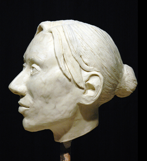 Bust of female head, LSU BFA Studio Art Sculpture