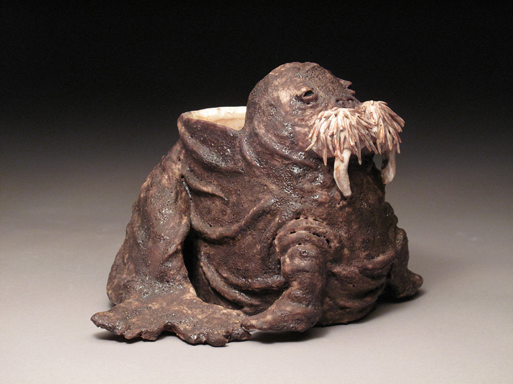 Ceramic walrus mug, LSU BFA Studio Art Ceramics