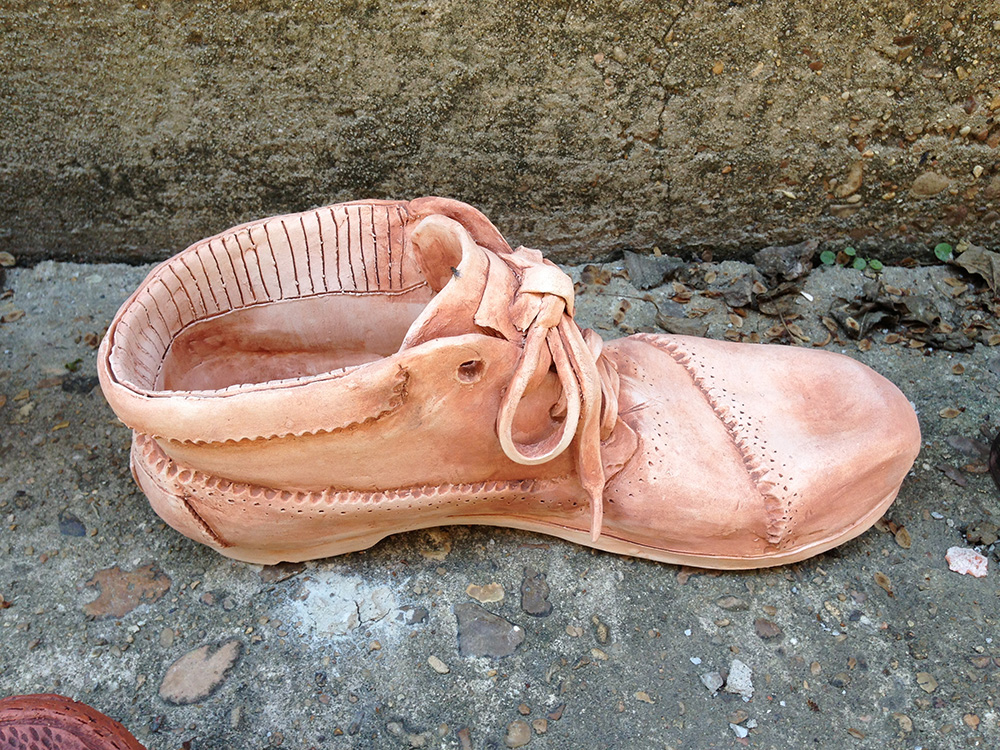 Ceramic shoe.LSU BFA Studio Art Ceramics