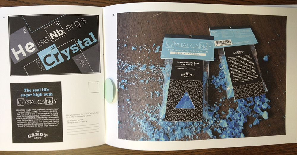 Crystal candy blue packaging design, LSU BFA Studio Art Graphic Design