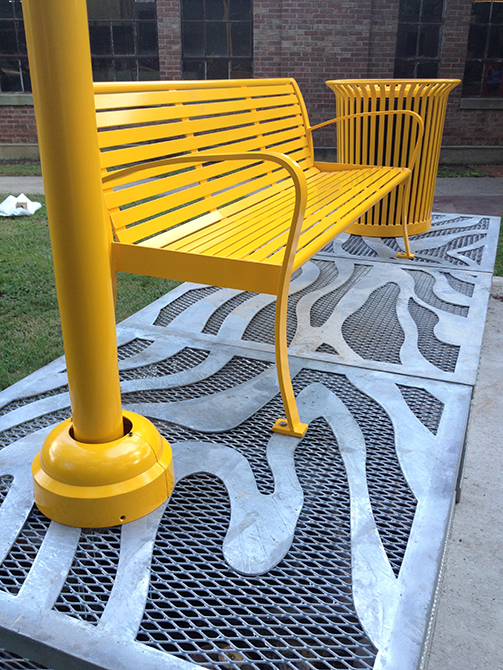 yellow bench by nari ward