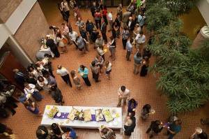 lsu college art and design scholarship reception crowd