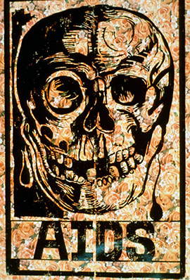 print with skull,