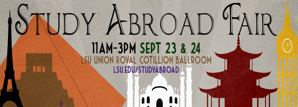 Graphic advertising the study abroad fair