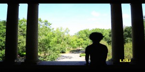 Dasjon Jordan overlooking the LSU Quad