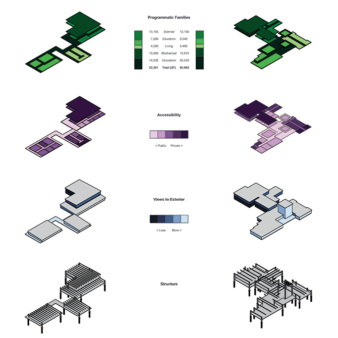 Axonometric diagrams, studio work by Cameron Spencer