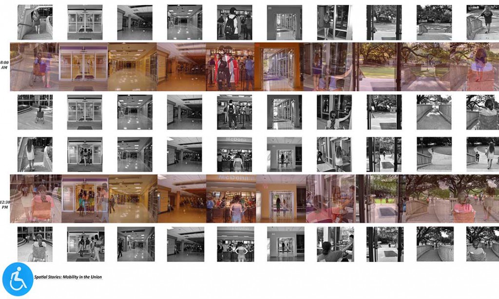 Many thumbnail images of spaces, lsu interior design student work