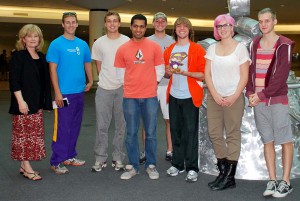 Associate Professor Marsha Cuddeback (far left) with students in LSU in South Africa APA program.