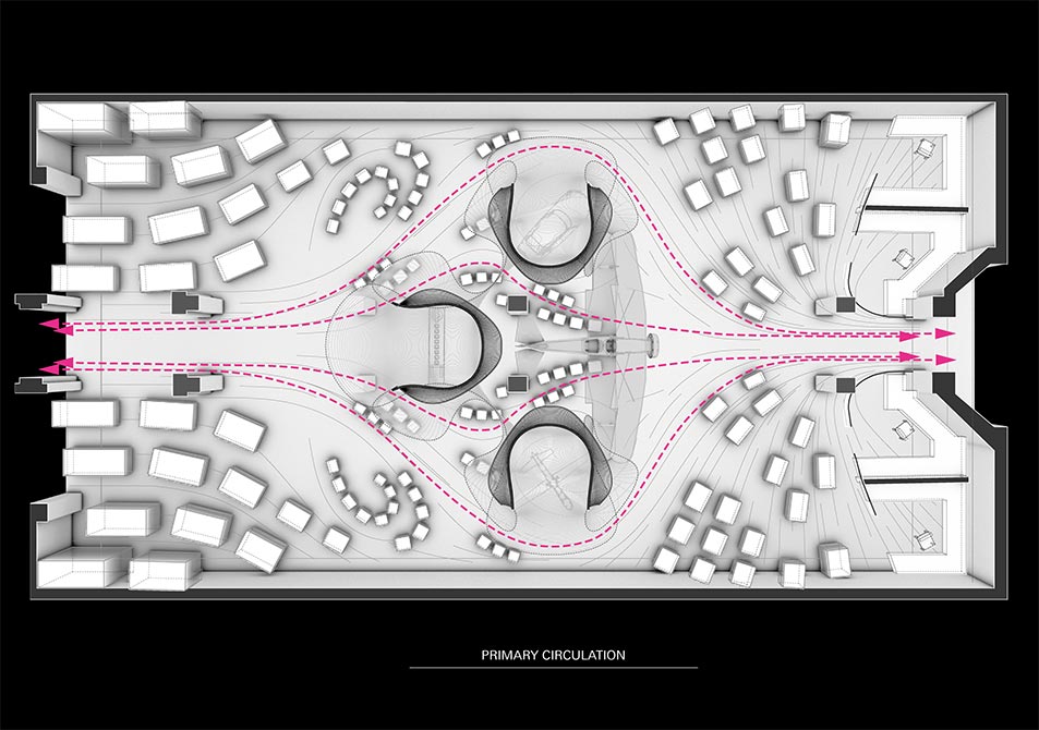 Science Museum Plan Diagram, primary circulation, henry david louth zha