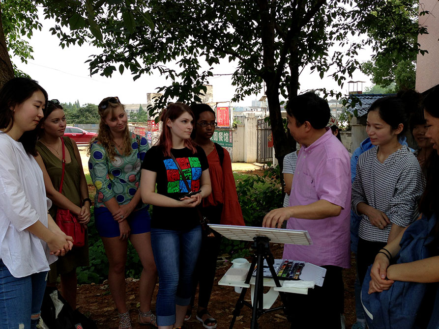 Students with Chinese instructor