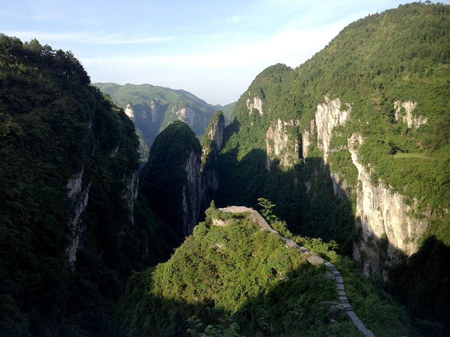 Green mountain tops