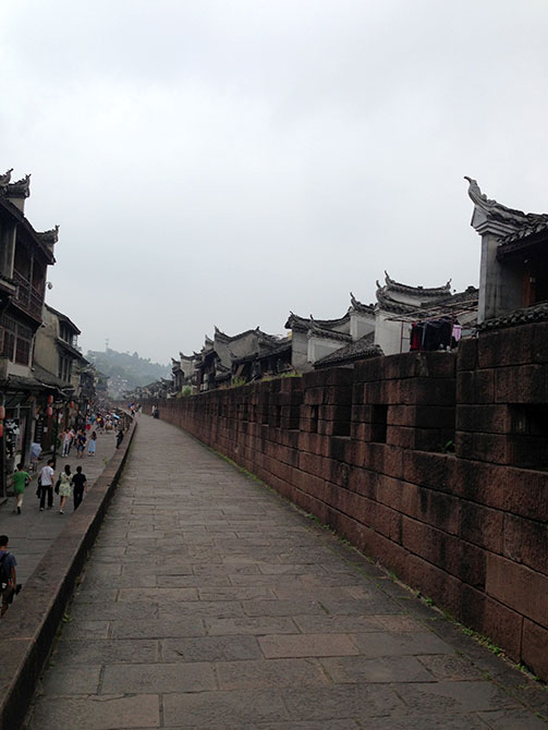 Path along wall in china