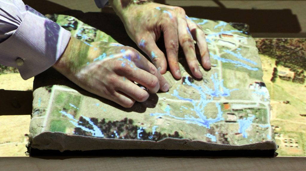 hands on Tangible Landscape model