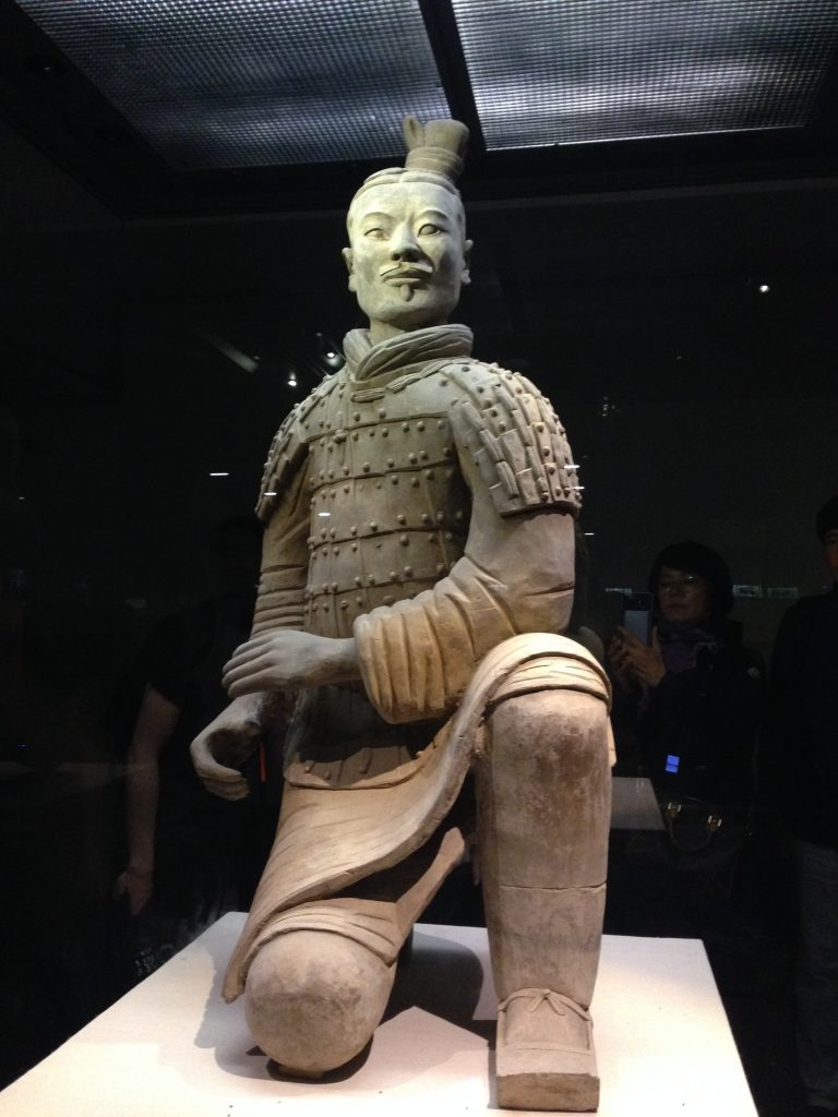 Terracotta warrior kneeling