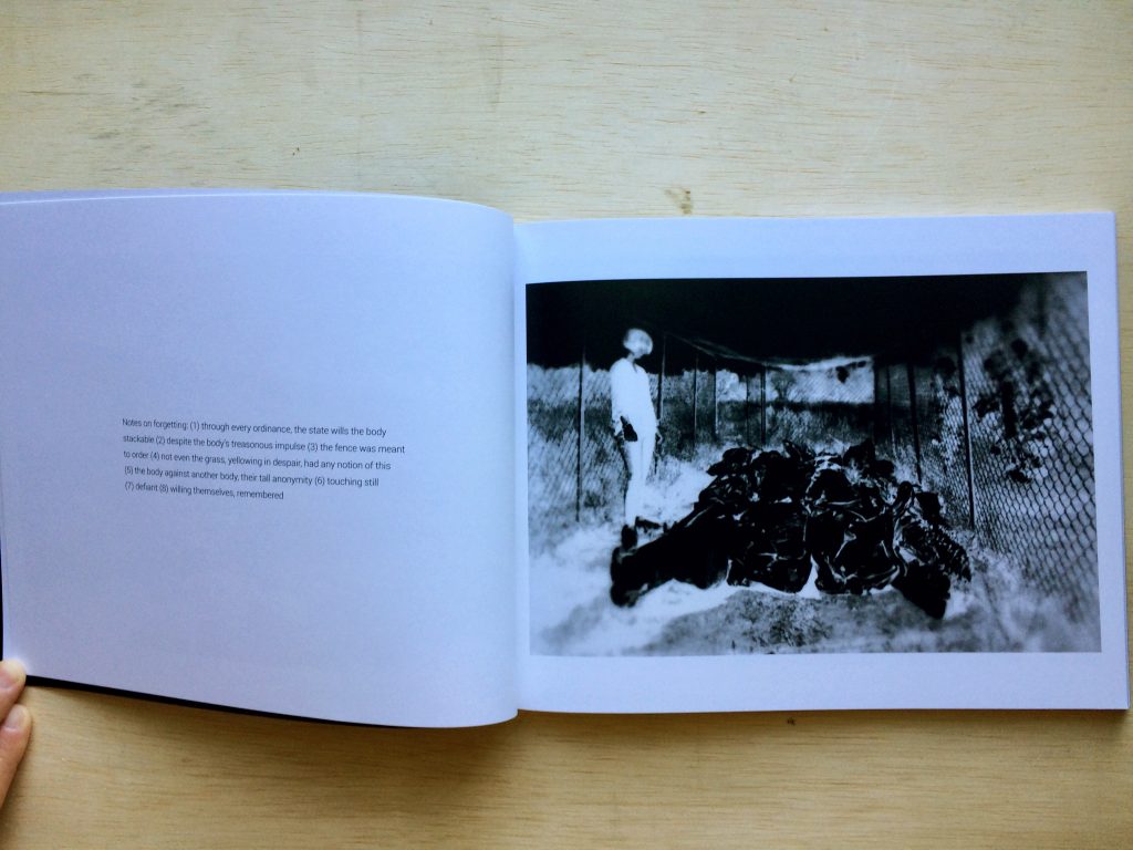 Black and white photos inside a book