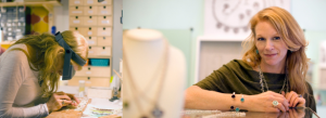 Dominique Giordano in jewelry studio