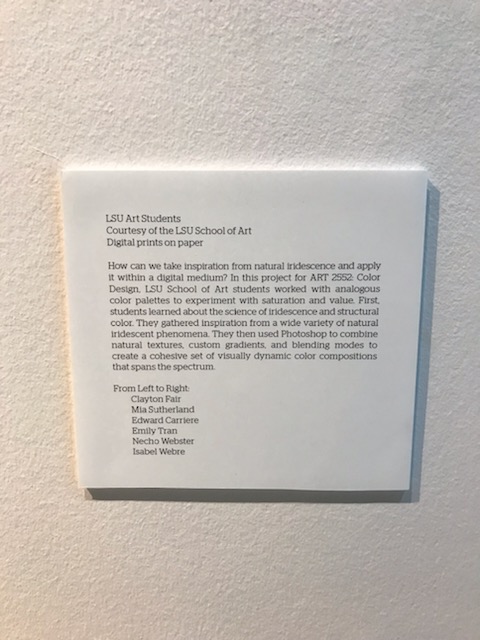 Exhibition plaque