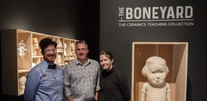 Grant, Andy and Courtney in Boneyard exhibition at LSU Museum of Art