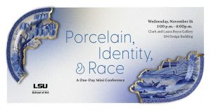 Porcelain, Identity & Race Mini conference Nov 16.Blue Ceramic border