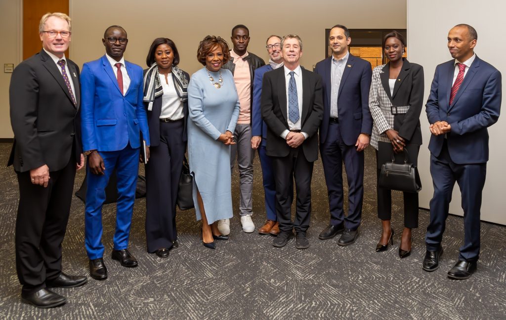 Senegal officials with Mayor