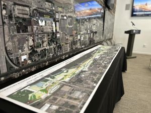 Baton Rouge riverfront master plan on table